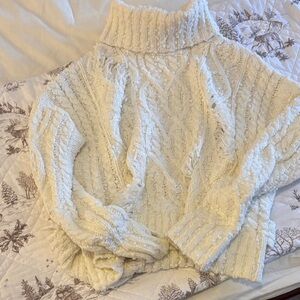 Cozy Cream Cable Knit Turtleneck Sweater